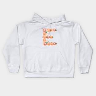 Letter E Floral Kids Hoodie